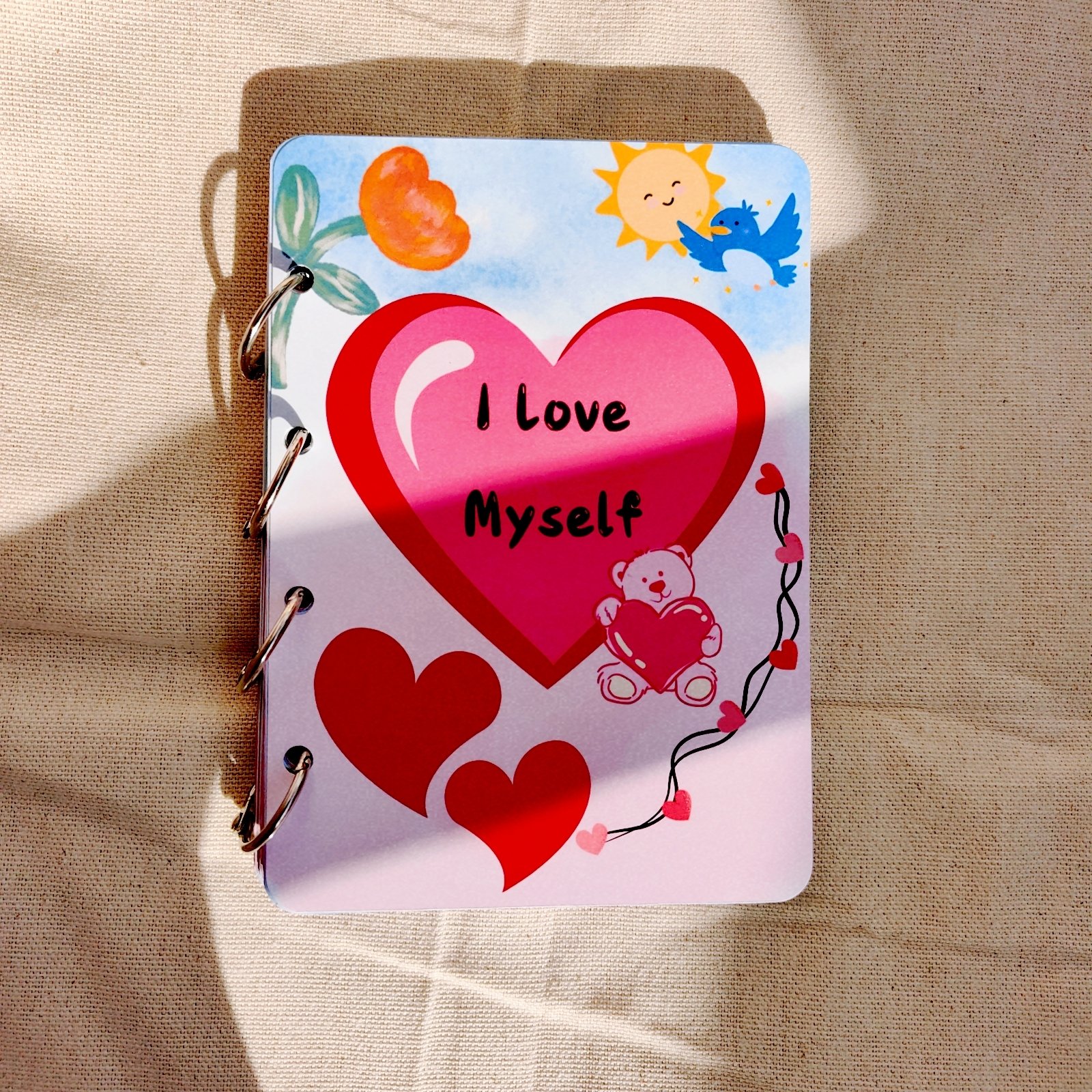 Heart-Themed Spiral Notepad