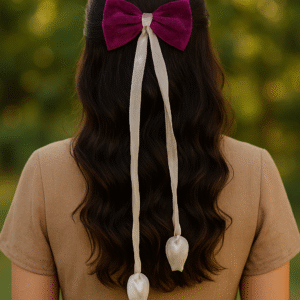 The Berry & Cream Velvet Bow