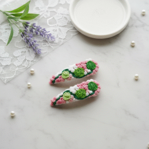 🌸 BloomKnit Hand-Embroidered Hair Pin