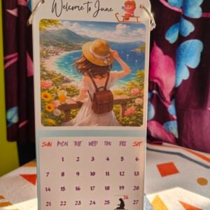 Aesthetic Mini Desk Calendar – Designed Especially for Girls | 400 Gsm Card 2026 Table Calendar
