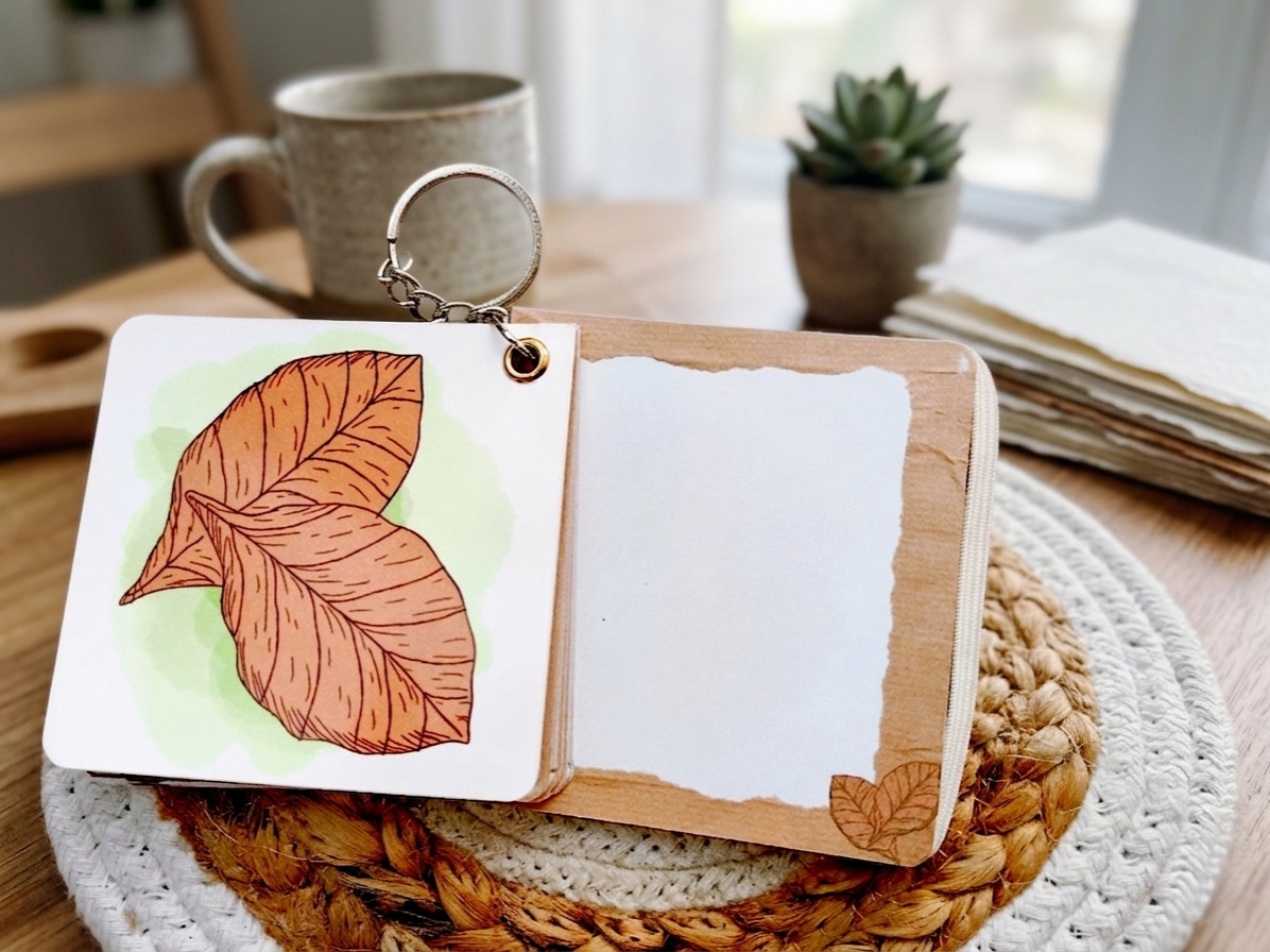 Autumn Foliage Mini Journal Keychain - Image 2