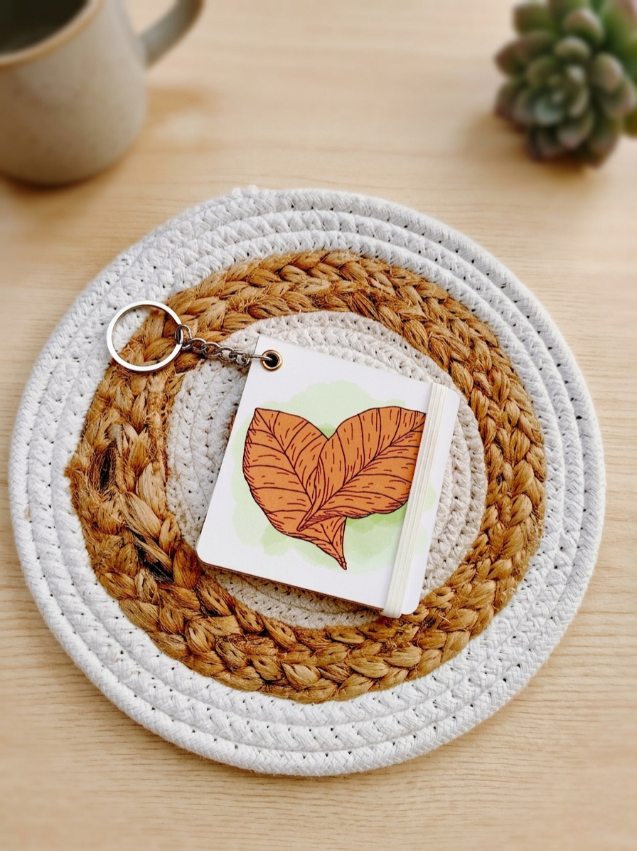 Autumn Foliage Mini Journal Keychain