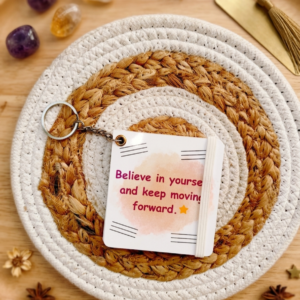 Keep Moving Forward Tiny Journal Keychain