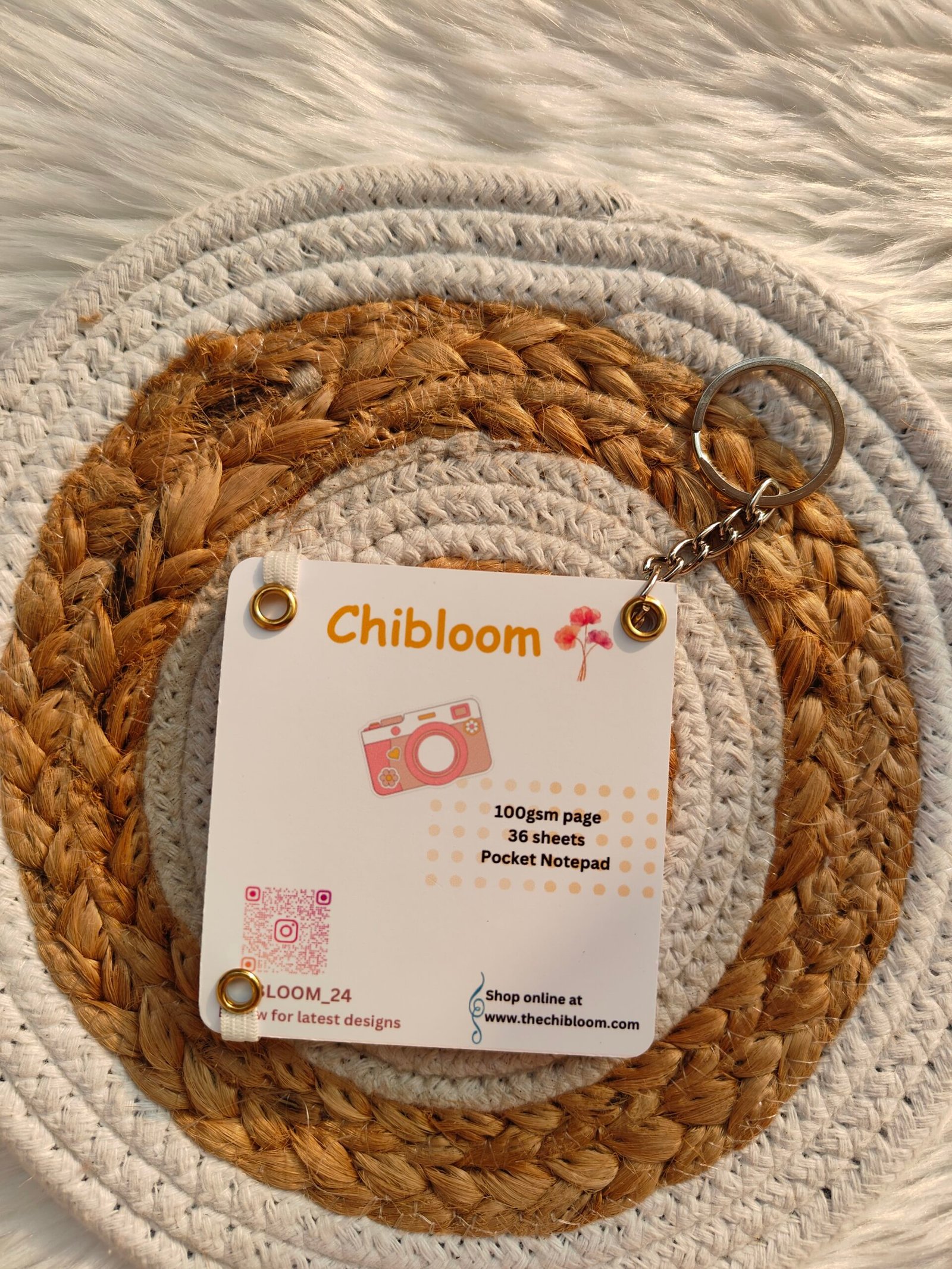 Camera Charm Pocket Notepad Keychain - Image 4